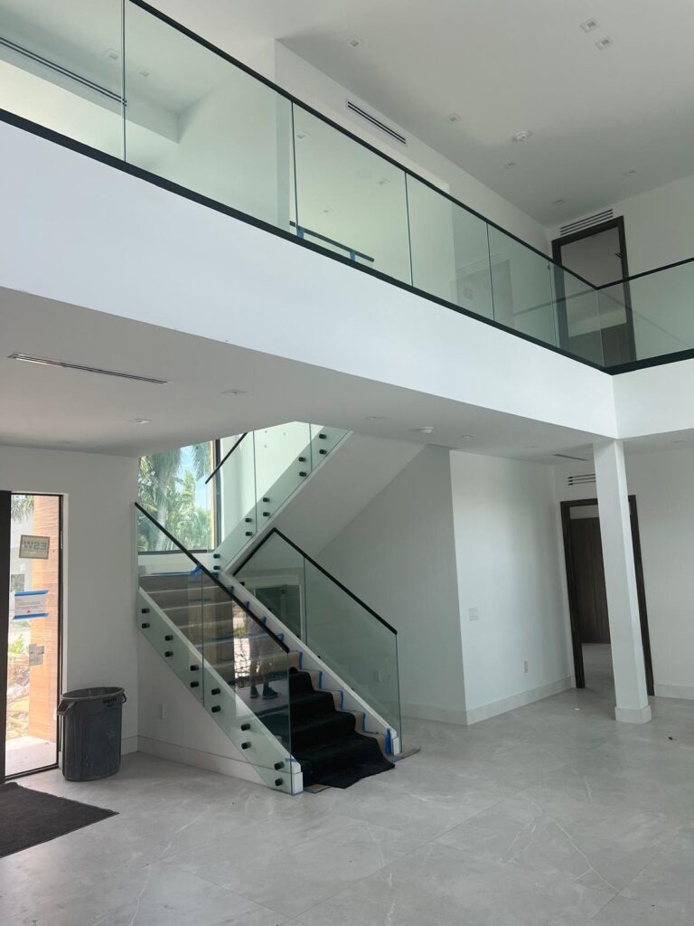 Custom glass installation project by IG Glass South Florida