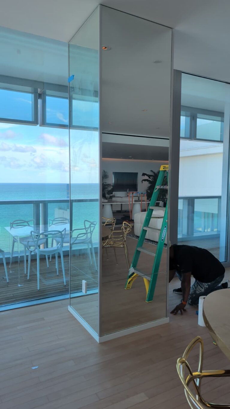 custom mirror column