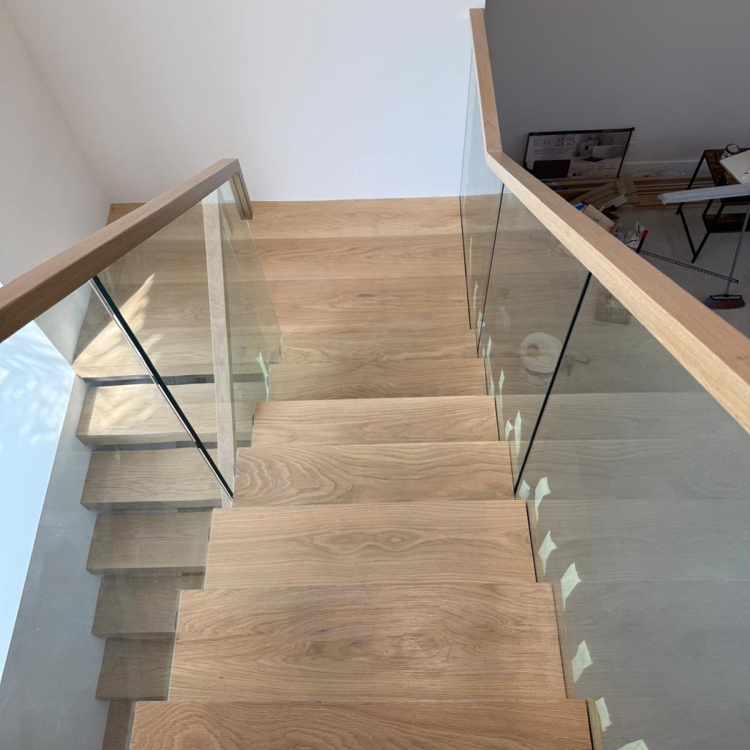 Glass railing with wood top cap4
