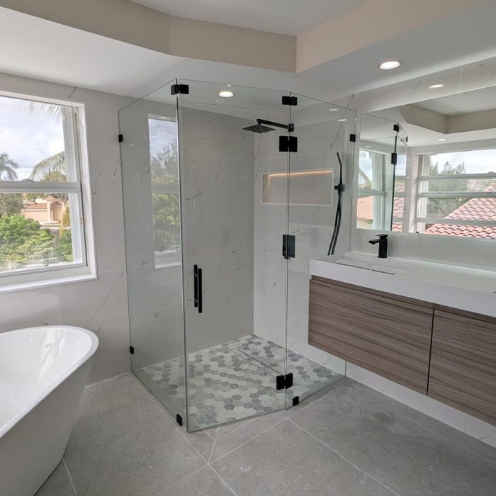 Custom glass installation project by IG Glass South Florida